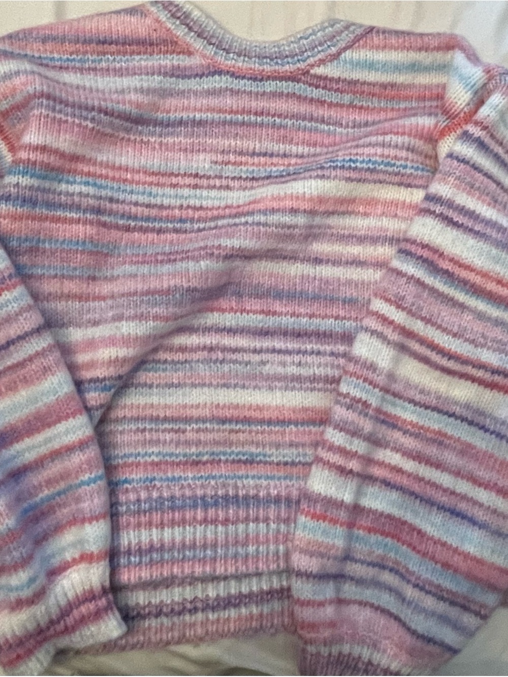 Grey Bandit Pastel Striped Crewneck Sweater - Pink Multi